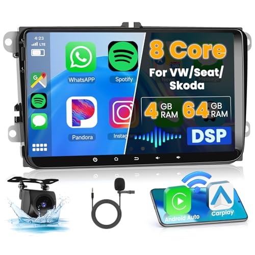 Ohradio 8Core/4G+64G Radio für VW Tiguan Touran Caddy Golf5 6 Polo Autoradio 2 Din Android 13 Wireless Carplay Android Auto 9 Zoll Touchscreen mit GPS DSP 59UI AHD Rückfahrkamera MIC Ohradio 8Core/4G+64G Radio für VW Tiguan Touran Caddy Golf5 6 Polo Autoradio 2 Din Android 13 Wireless Carplay Android Auto 9 Zoll Touchscreen mit GPS DSP 59UI AHD Rückfahrkamera MIC von Ohradio