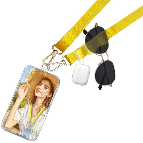 Ohromcoli Handykette Universal - Handy Kette Einstellbar Nylon mit Hanging Hole Design (Gelb + Beige) von Ohromcoli