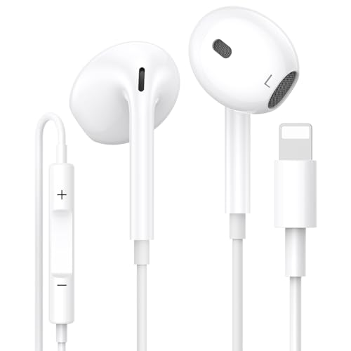 【MFi Zertifiziert】Kabelgebundene In-Ear-Kopfhörer für iPhone,HiFi-Stereo-Sound Mit Integriertem Mikrofon & Lautstärkeregler Kompatibel mit iPhone 14/14 Pro Max/Pro/Plus/13/12/11/SE/XS Max/XR/XS/X/8/7 von Ohuhu