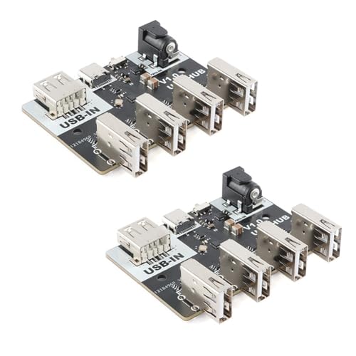 Ohulelks 2 Einheiten USB CH334 Connector Hub mit 4 USB2.0 Schnittstellen, 40MB/S Übertragung, XL-USBHUB, USB-A, Type-C, DC5.5x2.1 Anschlüsse Ohulelks 2 Einheiten USB CH334 Connector Hub mit 4 USB2.0 Schnittstellen, 40MB/S Übertragung, XL-USBHUB, USB-A, Type-C, DC5.5x2.1 Anschlüsse von Ohulelks