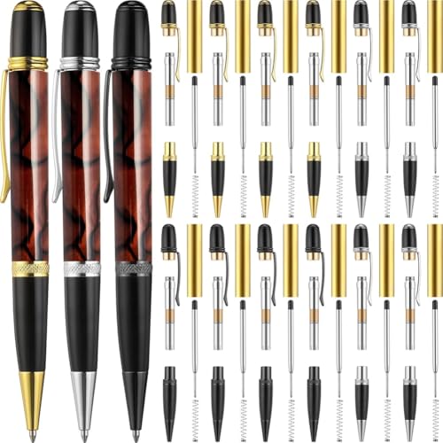Ohulelks Crafts Classroom 12er-Pack Holzstift-Set mit Drehbarem Kugelschreiber und Kupfer-Drehteller Ohulelks Crafts Classroom 12er-Pack Holzstift-Set mit Drehbarem Kugelschreiber und Kupfer-Drehteller von Ohulelks
