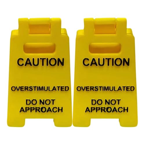 Ohulelks "Do Not Approach" und "Vorsicht Überreizt" 2-Teiliges Lustiges Mini-Tischschild-Set Zur Bürodekoration Ohulelks "Do Not Approach" und "Vorsicht Überreizt" 2-Teiliges Lustiges Mini-Tischschild-Set Zur Bürodekoration von Ohulelks