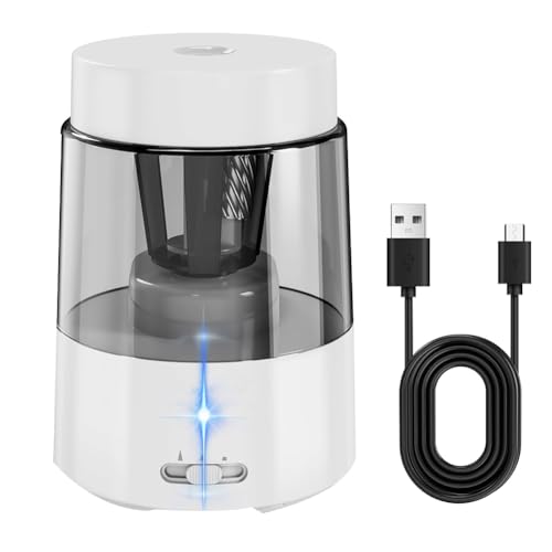 Ohulelks Elektrischer Anspitzer, Wiederaufladbar, Batteriebetrieben für Bleistifte 2/Farbige Stifte (6-8mm) von Ohulelks