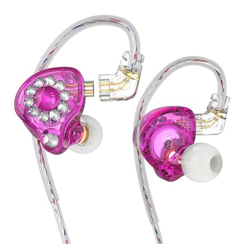 Ohulelks In-Ear-Monitor-Kopfhörer Ohrhörer 11 mm PET-Verbundmembran Dynamischer Ohrhörer 3,5 mm Lila Ohne Mikrofon von Ohulelks