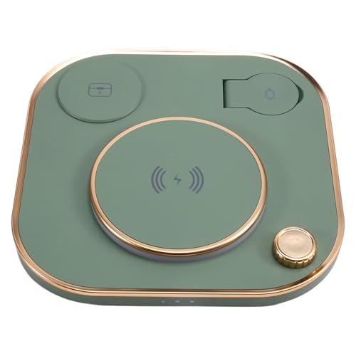 Ohulelks Multifunktionales Faltbares Mobiles Magnetisches Kabelloses Ladegerät mit Lampe, Handy, Uhr, Kopfhörer, 15 W, Desktop-Ladegerät, A von Ohulelks