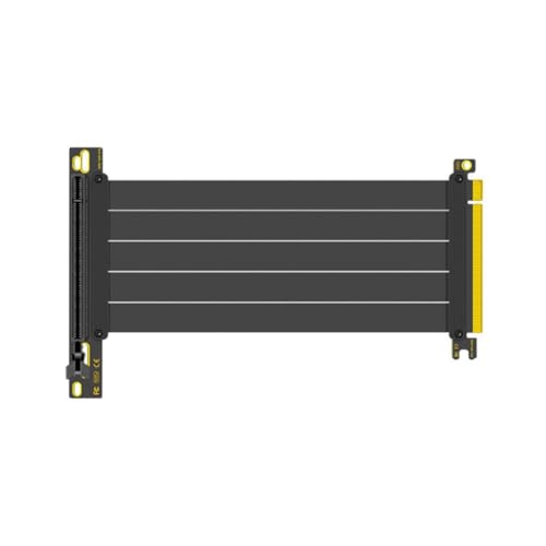 Ohulelks PCI-E 4.0 X16 Riser-Kabel Grafikkarte 20cm Verlängerung Geschirmt Flexibel 90°- GPU-Verlängerungskabel Schwarz Ohulelks PCI-E 4.0 X16 Riser-Kabel Grafikkarte 20cm Verlängerung Geschirmt Flexibel 90°- GPU-Verlängerungskabel Schwarz von Ohulelks