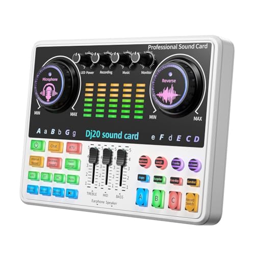 Ohulelks Professionelles DJ20 48V Kondensatormikrofon-Equipment mit Live-Soundkarte für Verbesserte Klangqualität in Nierencharakteristik Ohulelks Professionelles DJ20 48V Kondensatormikrofon-Equipment mit Live-Soundkarte für Verbesserte Klangqualität in Nierencharakteristik von Ohulelks