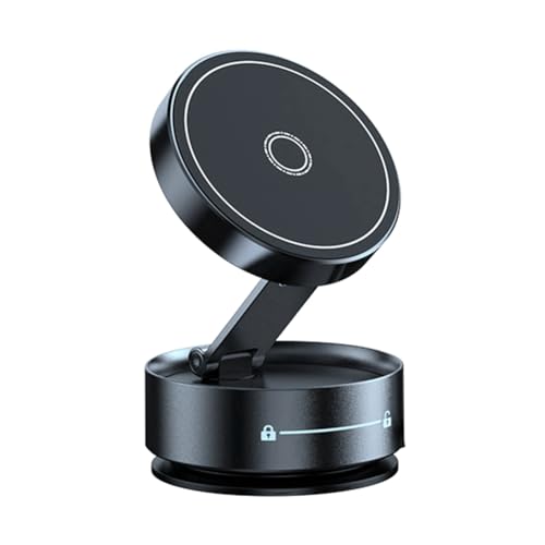 Ohulelks Q12 Magnetische Auto-Handyhalterung Faltbare 360° Verstellbare Halterung für Smartphone Magnet Vakuum Saugnapf Ständer von Ohulelks