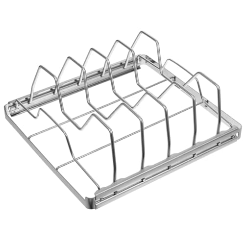 Ohulelks Rippchenhalter Aus Edelstahl zum Grillen, Antihaftbeschichtet, Ideal zum Grillen im Freien und im Ofen, Perfekt für Rinderrippchen von Ohulelks