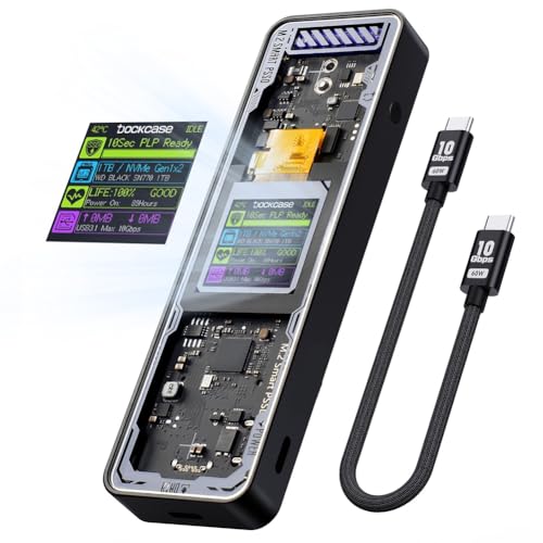 Ohulelks Smart 2280 M.2 NVMe SSD-Gehäuse Cyber Design Explorer Edition mit LCD-Display, Max. 10 GBits/S, Typ C, Schwarz Ohulelks Smart 2280 M.2 NVMe SSD-Gehäuse Cyber Design Explorer Edition mit LCD-Display, Max. 10 GBits/S, Typ C, Schwarz von Ohulelks
