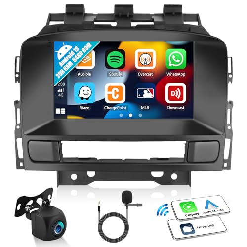 2+64G Android 13 Autoradio für Buick Excelle GT XT/Opel Astra J 2010-2014 mit Wireless CarPlay Android Auto, 7 '' Touchscreen mit Mirror Link Navi WiFi Bluetooth FM RDS EQ SWC + Rückfahrkamera & MIC von OiLiehu