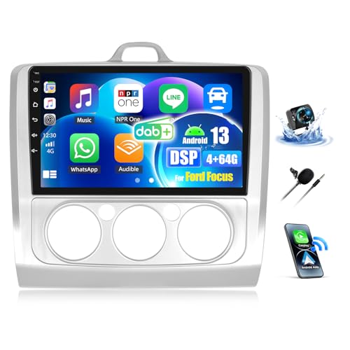 4+64G 8-Core Android 13 Dab+ Autoradio für Ford Focus Exi MT 2 3 MK2/MK3 2004-2011 mit Wireless CarPlay Android Auto, 9'' Touchscreen mit WiFi Mirror Link Bluetooth FM RDS DSP EQ SWC Backup Kamera 4+64G 8-Core Android 13 Dab+ Autoradio für Ford Focus Exi MT 2 3 MK2/MK3 2004-2011 mit Wireless CarPlay Android Auto, 9'' Touchscreen mit WiFi Mirror Link Bluetooth FM RDS DSP EQ SWC Backup Kamera von OiLiehu