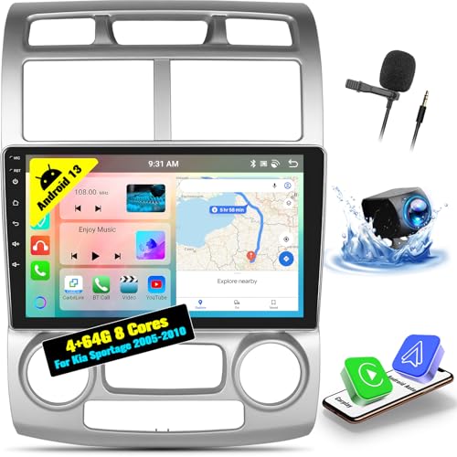 OiLiehu 4+64G 8 Kern Android 13 CarPlay Android Auto 2din Radio für Kia Sportage 2005-2010 Autoradio Mit Bildschirm 9 Zoll mit Mirror Link Bluetooth GPS FM RDS WiFi SWC DSP/EQ + Rückfahrkamera OiLiehu 4+64G 8 Kern Android 13 CarPlay Android Auto 2din Radio für Kia Sportage 2005-2010 Autoradio Mit Bildschirm 9 Zoll mit Mirror Link Bluetooth GPS FM RDS WiFi SWC DSP/EQ + Rückfahrkamera von OiLiehu