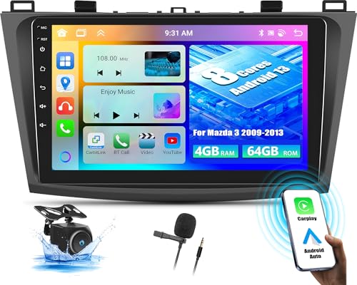 OiLiehu 4+64G 8 Kern Android 13 Doppel Din Radio CarPlay Android Auto für Mazda 3 2009-2013 Autoradio Mit Bildschirm 9 Zoll mit Mirror Link Bluetooth GPS FM RDS WiFi SWC DSP/EQ+Rückfahrkamera OiLiehu 4+64G 8 Kern Android 13 Doppel Din Radio CarPlay Android Auto für Mazda 3 2009-2013 Autoradio Mit Bildschirm 9 Zoll mit Mirror Link Bluetooth GPS FM RDS WiFi SWC DSP/EQ+Rückfahrkamera von OiLiehu