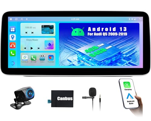 OiLiehu 4+64G Android 13 Doppel Din Radio CarPlay Android Auto für Audi Q5 2009-2019 Autoradio Mit Bildschirm 12.3 Zoll mit Mirror Link Bluetooth GPS FM RDS WiFi SWC DSP/EQ+Rückfahrkamera OiLiehu 4+64G Android 13 Doppel Din Radio CarPlay Android Auto für Audi Q5 2009-2019 Autoradio Mit Bildschirm 12.3 Zoll mit Mirror Link Bluetooth GPS FM RDS WiFi SWC DSP/EQ+Rückfahrkamera von OiLiehu