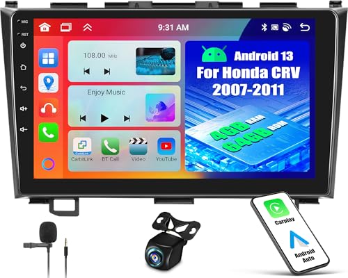 OiLiehu 4+64G Android 13 Doppel Din Radio Carplay Android Auto für Honda CRV 2007-2011 Autoradio Mit Bildschirm 9 Zoll mit Mirror Link Bluetooth FM RDS GPS WiFi SWC DSP/EQ+Rückfahrkamera OiLiehu 4+64G Android 13 Doppel Din Radio Carplay Android Auto für Honda CRV 2007-2011 Autoradio Mit Bildschirm 9 Zoll mit Mirror Link Bluetooth FM RDS GPS WiFi SWC DSP/EQ+Rückfahrkamera von OiLiehu