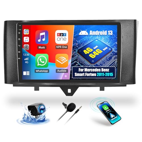 OiLiehu 4+64G Android 13 Doppel Din Radio Carplay Android Auto für Mercedes Benz Smart Fortwo 2011-2015 Autoradio Mit Bildschirm 9 Zoll mit Mirror Link Bluetooth FM RDS GPS WiFi EQ+Rückfahrkamera OiLiehu 4+64G Android 13 Doppel Din Radio Carplay Android Auto für Mercedes Benz Smart Fortwo 2011-2015 Autoradio Mit Bildschirm 9 Zoll mit Mirror Link Bluetooth FM RDS GPS WiFi EQ+Rückfahrkamera von OiLiehu