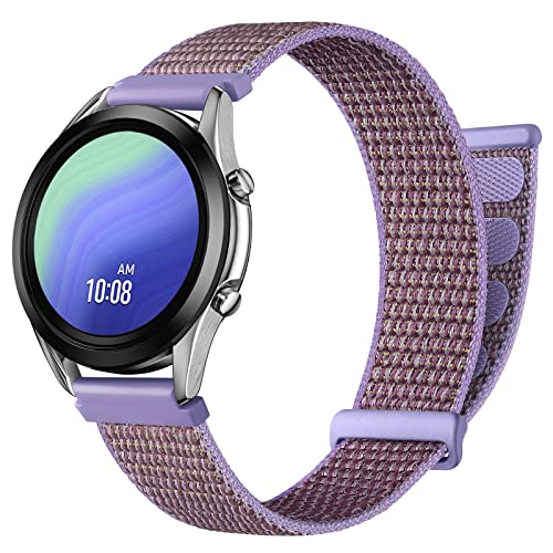Oielai 22mm Armband Kompatibel mit Samsung Galaxy Watch 3 45mm/Galaxy Watch 46mm/Samsung Gear S3 Frontier, Ersatz Nylon Sport Armband für Huawei GT 2 46mm, Lila von Oielai