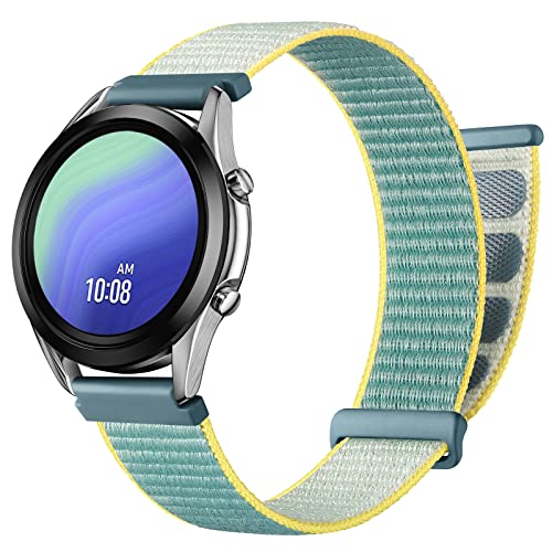 Oielai 22mm Armband Kompatibel mit Samsung Galaxy Watch 3 45mm/Galaxy Watch 46mm/Samsung Gear S3 Frontier, Ersatz Nylon Sport Armband für Huawei GT 2 46mm, Sunshine von Oielai