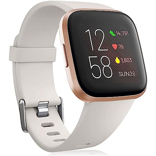 Oielai für Fitbit Versa 2 Armband/Fitbit Versa Armband, Silikon Sport Klassisch Ersatzarmband Armbänder Kompatibel mit Fitbit Versa Lite/Fitbit Versa 2/Fitbit Versa für Frauen Männer, Klein Polarstern von Oielai