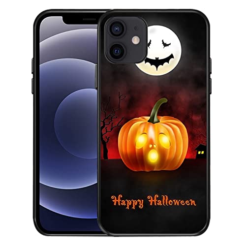 Oihxse Halloween Hülle Kompatibel mit iPhone 13 Pro Max 6.7 Zoll Schwarz Silikon Handyhülle, Weich TPU Stoßfest Schutzhülle Schläger Muster Schädel Case Cover Halloween von Oihxse