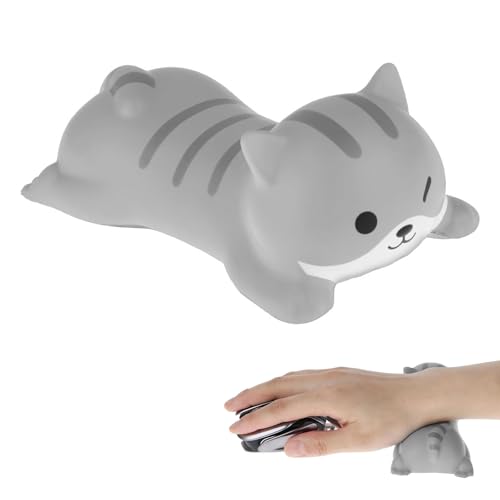 Oiieco Niedliche Handgelenkauflage, Mauspad, kleine Cartoon-Katzen-Handgelenkauflage, ergonomisches Mauspad, weicher Memory-Schaum, Handgelenkstütze, Schreibtischunterlage für Computer, Laptop Oiieco Niedliche Handgelenkauflage, Mauspad, kleine Cartoon-Katzen-Handgelenkauflage, ergonomisches Mauspad, weicher Memory-Schaum, Handgelenkstütze, Schreibtischunterlage für Computer, Laptop von Oiieco