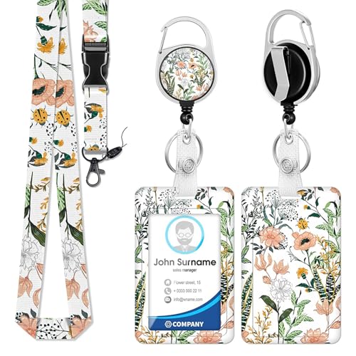 Oiieco Schlüsselband mit Kartenhalter, Ausweishalter mit einziehbarer Ausweisrolle, Karabinerhaken und abnehmbarem Umhängeband für Damen, Kinder, Krankenschwestern, Ärzte, Lehrer, Studenten, Weiß Oiieco Schlüsselband mit Kartenhalter, Ausweishalter mit einziehbarer Ausweisrolle, Karabinerhaken und abnehmbarem Umhängeband für Damen, Kinder, Krankenschwestern, Ärzte, Lehrer, Studenten, Weiß von Oiieco
