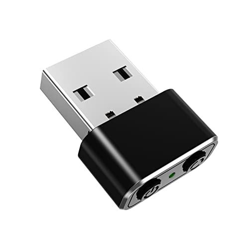 Oikabio 1 x USB-Maus, beweglich, USB-Maus, virtuelle Maus, verhindert das Einsteigen in den Ruhezustand, um den Bildschirm zu blockieren von Oikabio