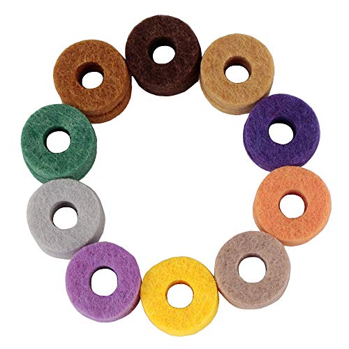 Oikabio 10 Teile/Paket Becken StäNder Filz Scheibe Pad Runde Weiche für Trommel Set Becken (ZufäLlige Farbe) von Oikabio