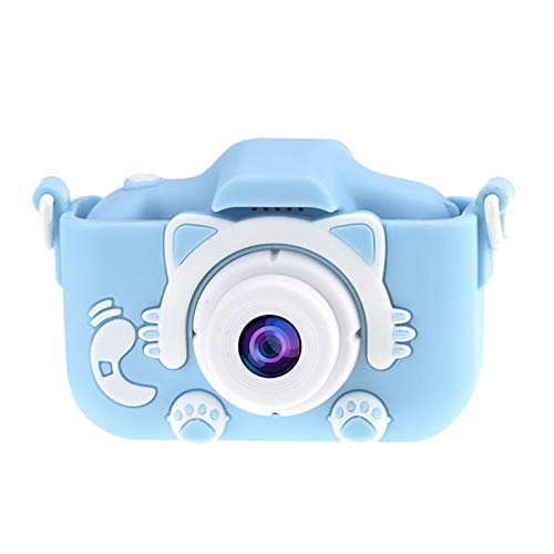 Oikabio 2,0 Zoll HD Stoßfest Kinder Digitalkamera Kinder Selfie Video Camcorder Spielzeug Geschenke für Mädchen Jungen mit 32GB Speicherkarte (Blau) von Oikabio