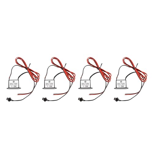 Oikabio 4 x Rot-schwarzes Kabel, DC 12 V, EL-Draht, Neon-Lichtstreifen, Treibereinheit, Wechselrichter von Oikabio
