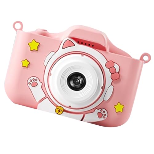 Oikabio HD 1080P 96MPT Digitalkamera, wiederaufladbare Kameras mit 8-fachem Zoom, kompakte Kinder-Weltraumkatze, Cartoon-Kamera, Rosa von Oikabio