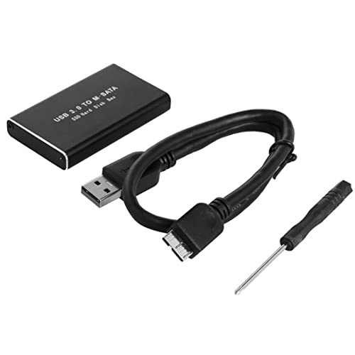 Oikabio MSATA USB 3.0 SSD externes Gehäuse, Aufbewahrungsbox, Adapter für 30 x 50 mm 30 x 30 mm MSATA SSD von Oikabio