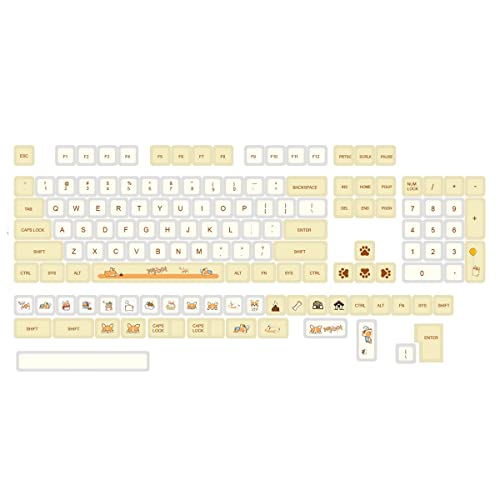 Oikabio PBT Keycaps 138 Sublimation Niedliche Tastenkappen XDA für Cherry MX Switches Mechanische Tastaturen - von Oikabio