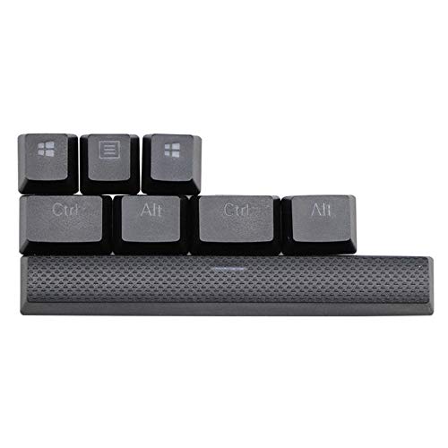 Oikabio PBT-Tasten für K65 K70 K95 für G710 + Mechanische Gaming-Tastatur, beleuchtete Tastaturkappen für MX (schwarz) von Oikabio