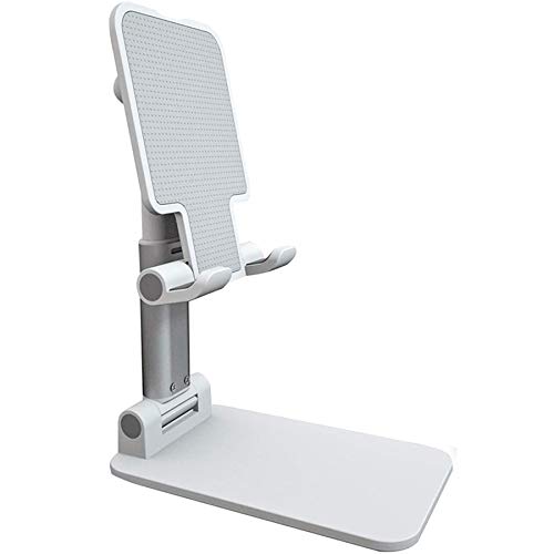 Oikabio Verstellbarer Handy-Desktop-Ständer, faltbar, Tablet-Ständer, Handyhalterung, für Tablet-Halter, Weiß von Oikabio
