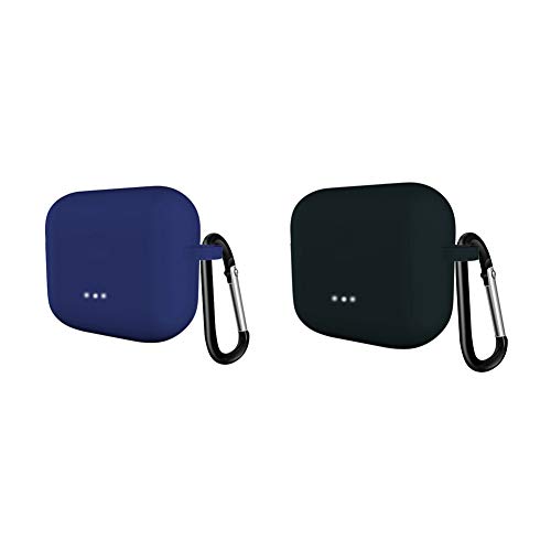 Oikabio Weiche Schutzhülle für Soundcord Liberty Air2 kabellose Kopfhörer, Bluetooth-Kopfhörer, Blau und Schwarz, 2 Stück von Oikabio