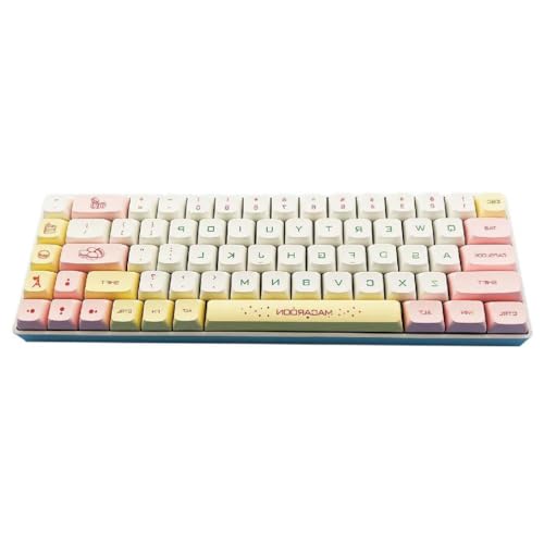 125 Tasten Mechanische Tastatur Makaron Candy Keycap XDA Höhe Keycap Englisch PBT Tastenkappen ForMX Schalter Stilvolle Tastenkappen von Oilmal