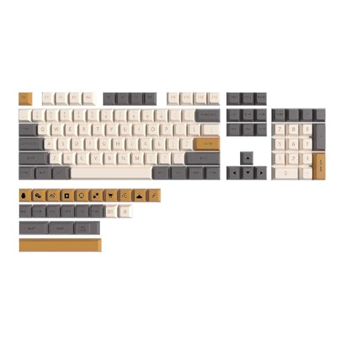 126 stücke Tasten PBT Farbstoff Sublimation XDA Profil Tastenkappen Für Mechanische Tastatur MX Schalter GK61 64 84 Layout Dye Sublimation Tastenkappen von Oilmal