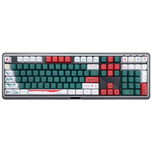 Weihnachten Thema 123 Tasten OEM Profil Tastenkappe Mechanische Tastatur Tastenkappen Für CherryMX Schalter Tasten Kappen Für Urlaub Kundenspezifische Tastenkappen Einzigartige Tastatur Zubehör von Oilmal