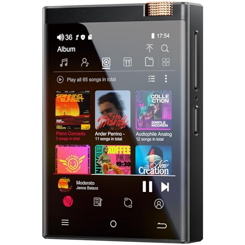 HiFi MP3 Player mit Bluetooth und WiFi, Oilsky 80GB 2,8 Zoll verlustfreier DSD High-Fidelity Digital Audio Musik Player, tragbarer Android Spotify MP3-Player von Oilsky