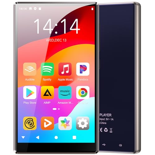MP3-Player mit Bluetooth und WLAN, Oilsky 80GB Musik-Player mit Spotify, 1080P 4,7 Zoll Android MP4-Player mit Apps wie zum Beispiel Amazon Music, Pandora, Audible (Lila) von Oilsky