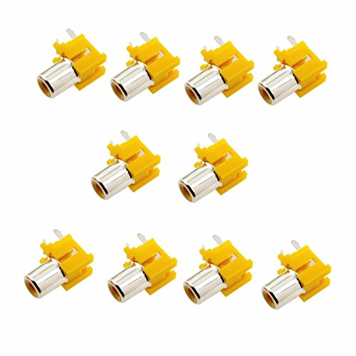 Oiyagai 10 Pcs PCB Montage 1 RCA Buchse Audio Video AV Stecker, gelb Oiyagai 10 Pcs PCB Montage 1 RCA Buchse Audio Video AV Stecker, gelb von Oiyagai