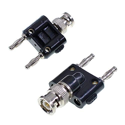 Oiyagai 2 Stück BNC-Stecker auf Doppel-Banana-Stecker Buchsen-Bindungsadapter RF-Coaxial-Adapter BNC zu Banana Coax Stecker Splitter Connector von Oiyagai