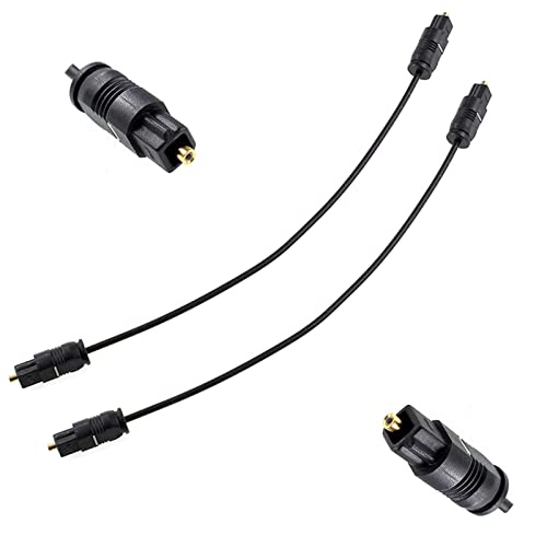 Oiyagai 2 Stück Toslink Optisches digitales Audiokabel SPDIF-Stecker auf Stecker Außendurchmesser 2,2 (1 M / 3,2 ft) von Oiyagai