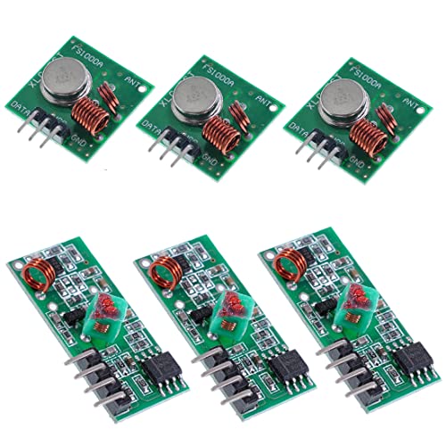 Oiyagai 3er-Set 315MHz RF Wireless Sender und Empfänger Module für Arduino/Arm/MCU/Raspberry Pi von Oiyagai