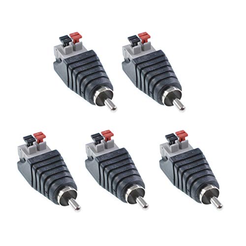 Oiyagai 5 Stück RCA-Stecker auf 2 Schraubklemmen Audio-Video-Federdruck-Typ Balum-Adapter ohne Schweißen Oiyagai 5 Stück RCA-Stecker auf 2 Schraubklemmen Audio-Video-Federdruck-Typ Balum-Adapter ohne Schweißen von Oiyagai