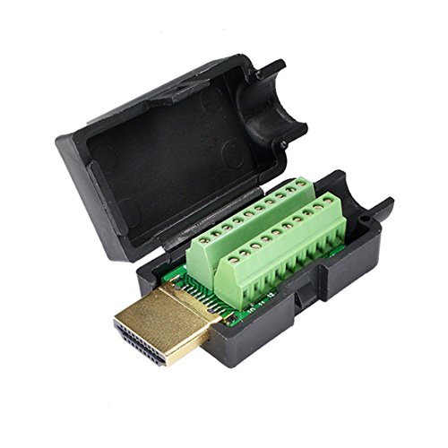 Oiyagai HDMI Lötfreier Männlicher Schnellverbinder, Portterminal Lötfreies Breakout-Anschlussbrett mit Gehäusezubehör Oiyagai HDMI Lötfreier Männlicher Schnellverbinder, Portterminal Lötfreies Breakout-Anschlussbrett mit Gehäusezubehör von Oiyagai