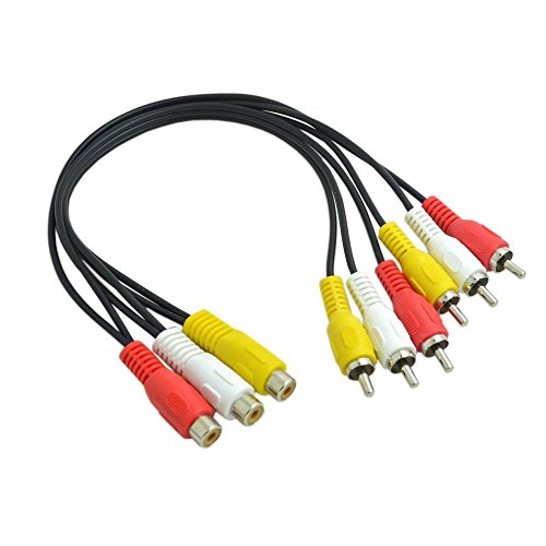 Oiyagai RCA-Splitterkabel, 3 Cinch-Buchsen auf 6 Cinch-Stecker, Audio-/Veideo-Adapterkabel 3 Cinch-Buchse auf 6 Cinch-Stecker. von Oiyagai