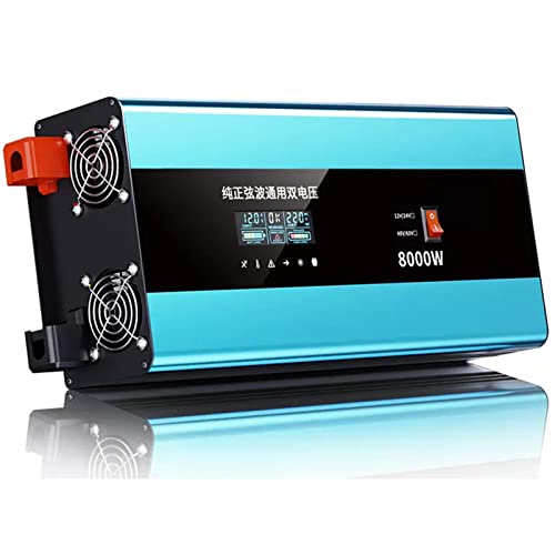Autokraftwechselrichter 3000W, 4500W, 6000W, 8000W, 10000W Peak DC 12V24V, 48v60v bis AC 230 V Converter Universal Sockets, mit intelligentem Digital -Display -Bildschirm für Caravan,8000W-12V24V Autokraftwechselrichter 3000W, 4500W, 6000W, 8000W, 10000W Peak DC 12V24V, 48v60v bis AC 230 V Converter Universal Sockets, mit intelligentem Digital -Display -Bildschirm für Caravan,8000W-12V24V von Oiyekntd